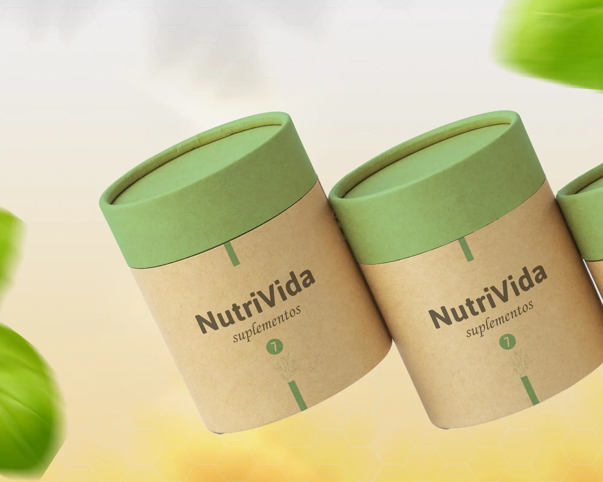 Embalagens da linha de suplementos alimentares NutriVida