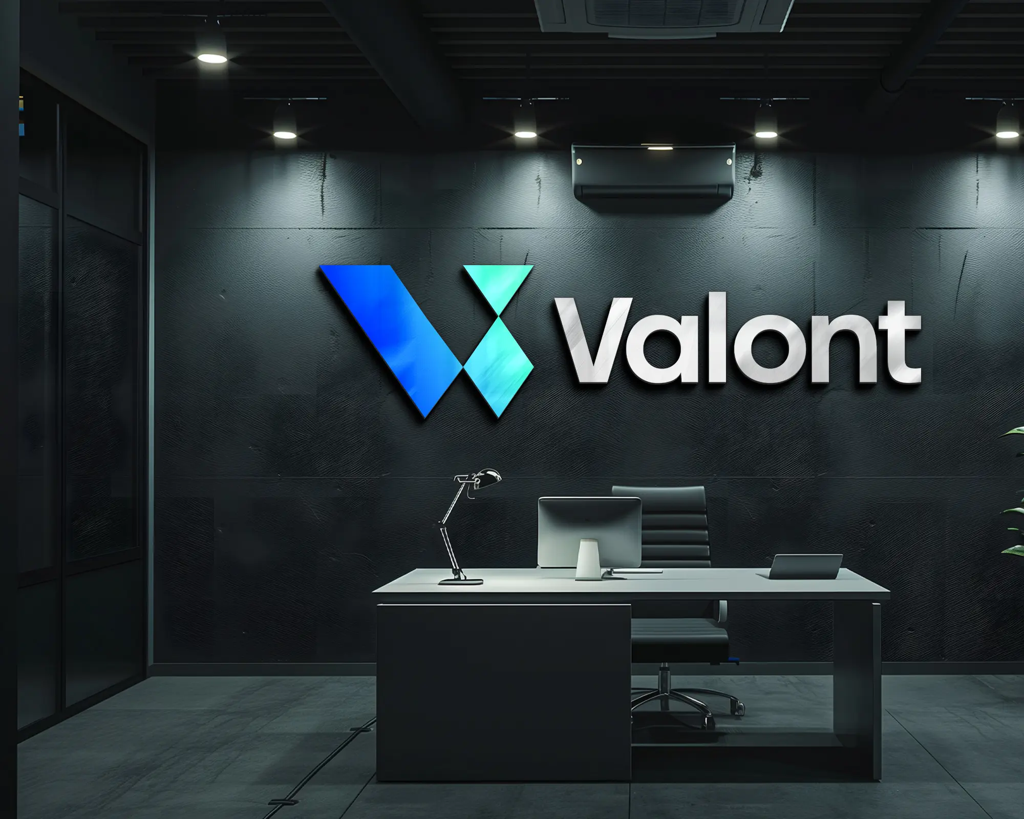 Identidade visual corporativa da aceleradora de startups Valont