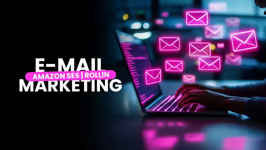 Dashboard de E-mail Marketing mostrando Amazon SES, Neverbounce, métricas de entregabilidade e campanhas automatizadas