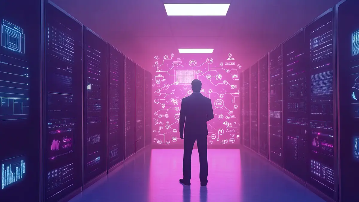 Terminal mostrando VPS com Docker containers rodando: n8n, Portainer, Traefik e EvolutionAPI todos ativos e configurados